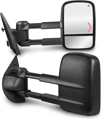 Pair Power LED Signal Tow Mirrors For 2007-2013 Chevy Silverado 1500/2500/2500HD - Image 1 of 4