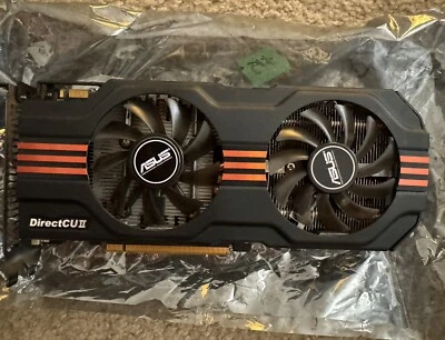 ASUS GeForce GTX 570 DirectCU II Black & Red. USED / ! No Back Piece ! - Image 1 of 2