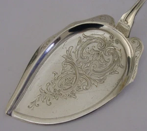 STUNNING GERMAN 800 SOLID SILVER WEDDING CAKE SERVER SLICE c1900 HEAVY 98g - Picture 1 of 6