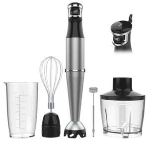 Immersion Blender 1100W, 5in1 Stick w/ Chopper, Whisk & Frother for Soups & More - Picture 1 of 7