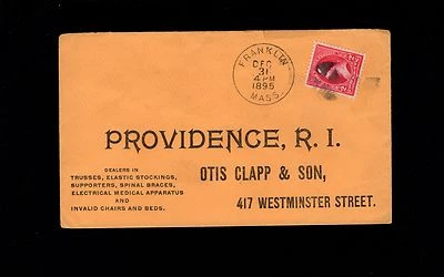Preprint Return Envelope Trusses Invalid Chairs Franklin MA 1895 Cover  9q - Image 1 of 2