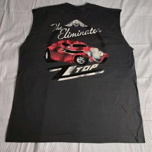 VTG Tultex Men's ZZ Top The Eliminator Sleeveless T-shirt Gray 2XL Graphic Print - Picture 1 of 7