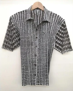 ISSEY MIYAKE PLEATS PLEASE Polka Dot Print Size 4 PP12-JJ512 Used Excellent+ - Foto 1 di 8