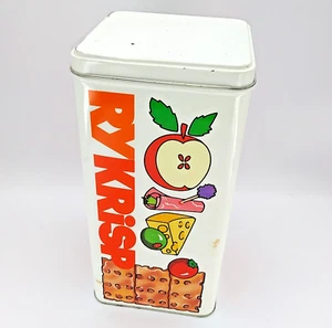 Vintage 1980 Ry Krisp Tin Cracker Box, Ralston Purina, Ry Krisp 9" tall - Picture 1 of 11