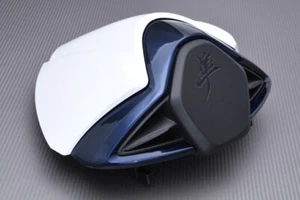 White & Blue Rear Single Seat Cover SUZUKI HAYABUSA GSXR 1300 / 1340 2021-2025 - Picture 1 of 5