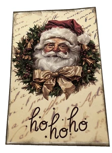 Junk Journal Art Karten, Biege Weihnachten, Santa Rentier Weihnachtsbaum 3 Stück, 4 x 6 - Bild 1 von 3