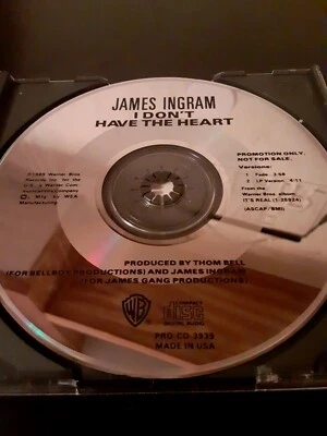 I Don't Have The Heart [Single] by James Ingram (CD, Warner) Radio Promotional!! - Image 1 of 3