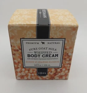 NEW Beekman 1802 Pure Goat Milk Whipped Body Cream "HONEY & ORANGE BLOSSOM" 8oz - Picture 1 of 3