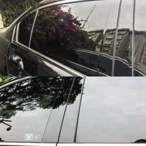 For 2008-2012 Honda Accord 6pcs Glossy Black Pillar Posts Window Door Trim Cover - Bild 1 von 12
