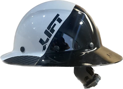 LIFT SAFETY EXCLUSIVE COLOR Lift Black & White Full Brim Hard Hat #HDF50-23WG