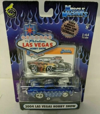 1953 STUDEBAKER BLUE MUSCLE MACHINES 2004 LAS VEGAS HOBBY SHOW DIECAST 1/1,296 - Image 1 of 4