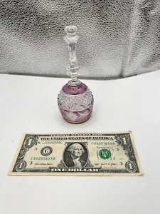Campana E&R vintage de cristal de plomo cortada a mano corona púrpura Alemania Occidental - Imagen 1 de 7