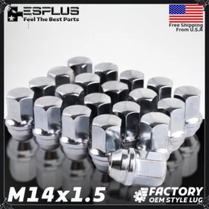 24 Pc Tesla OEM Lug Nut Chrome M14x1.5 7/8" Hex Fit Cybertruck 2023-Latest Model - Picture 1 of 9