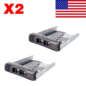 2Pcs 3.5" SATA SAS Hard Drive Tray Caddy Sled For Dell PowerEdge T620 R320 T320 - Picture 1 of 8