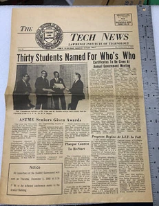 Vintage Tech News Lawrence Institute Of Technology Vol. 35, December 5, 1968  - Picture 1 of 5