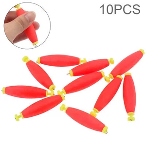 10pcs EVA Foam Red Snap on Floats Oval Fishing Bobber for Fly Sea Boat Fishing - Picture 1 of 9