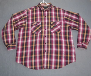 Vintage Five Brother Thick Plaid Flannel Shirt Jacket Lined Insulated Vtg USA XL - Imagen 1 de 8