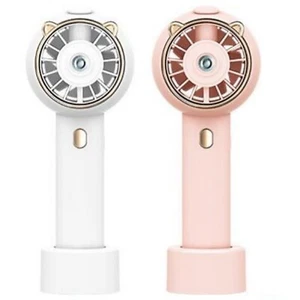 2 Pack Portable Handheld Misting Fan Rechargeable Battery Spray Mist Fan Cooling - Picture 1 of 6