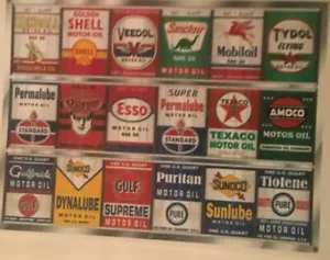 Oil Can Sign 18 Different Brands (238) 4'X3' Vinyl Banner - Imagen 1 de 1