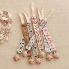 Embroidery Floral Soother Holder Wood Nipple Holder Clips  Toddler