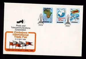 ZIMBABWE (Former RHODESIA), 1984 International Trade Fair Full set of 3 on FDC - Picture 1 of 1