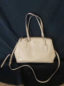 Coach Crossgrain Leather Medium Christie Carryall F57520 Beechwood Tan - Picture 1 of 12