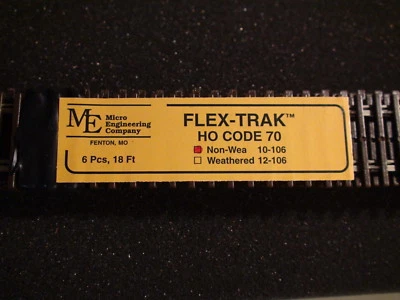 Micro- Engineering Flex Track #10-106 HO-SCALE Code 70 NON WEA 6 pcs 18 ft. - Image 1 of 4