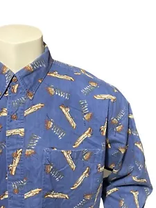 Vintage Ralph Lauren Chaps Men’s Shirt Size Adult XXL 2XL Sail Boat Button Down - Picture 1 of 16