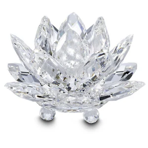 Water Lily Candle Holder by Swarovski Medium 2.25" NEW IN BOX made in Austria - Picture 1 of 4