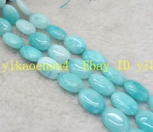 Beautiful 13x18mm Blue Aquamarine Oval Gemstone Loose Beads 15'' Strand