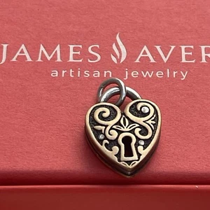 Charm lucchetto Verona James Avery in argento sterling e bronzo ritirato - Foto 1 di 18