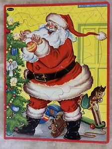 Vintage Whitman Publishing Santa With Toys Frame Tray Puzzle 1947 - Picture 1 of 8