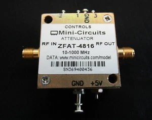 ZFAT-4816, Mini-Circuits, 28 dB RF Digital Step Attenuator, 10 - 1000 MHz, 50Ω - Picture 1 of 1