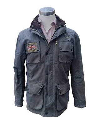 Chaqueta Hackett Field Rally M Azul-Gris Encerada Inglaterra Foto 1 de 4