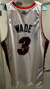 Dwyane Wade Miami Heat Authentic NBA Jersey Men 48 XL Rare Pro Sewn Flash #3 Vtg - Picture 1 of 11