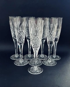 Stuart Crystal Shaftesbury Eight Champagne Flutes 8 3/8" - Picture 1 of 10