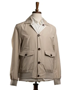 Blusa Kired by Kiton 'Gus' $3,695 Nueva con Etiquetas Beige Marfil Chaqueta Reversible (54 IT) XL - Imagen 1 de 8