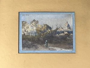 Henri Joseph Harpignies (1819 - 1916) - Mirando hacia San Pedro (Roma) - 1864 - Imagen 1 de 15