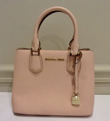 Bolso Cartera Michael Kors Rosa Rubor Cuero Guijarro Genuino, Correa CB Desmontable Foto 1 de 4