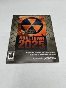 Call Of Duty Black Ops II PS3 Nuketown 2025 Bonus Map DLC Unused Insert - Picture 1 of 1