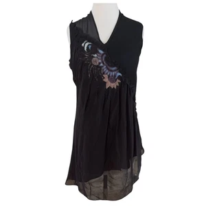 ANTHROPOLOGIE SAILANA Women’s Silk Dress Size S Embroidered Sleeveless - Picture 1 of 8
