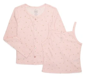 New-Girls Two Piece Cardigan Cami Set By Wonder Nation, Size M (7-8) - Picture 1 of 4