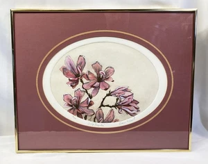 DIANNE KRUMEL Radierung LIMITED EDITION 59/500:Tulpe Magnolie gerahmt/matt/Glas - Bild 1 von 6