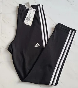 Adidas NWT Women's Essentials 3-stripes Leggings Black/White, Small - Picture 1 of 7
