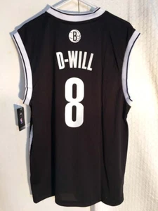ADIDAS NBA BROOKLYN NETS DERON WILLIAMS "D-WILL" NICKNAME JERSEY L - Picture 1 of 3