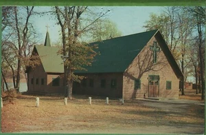 Vintage Minnesota MN Postcard Autumn Scene Lutheran Bible Camp Lake Shetek - Picture 1 of 4