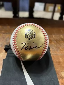 Tom Glavine Signed Gold 2021 World Series Baseball PSA DNA Coa Atlanta Braves - Picture 1 of 6