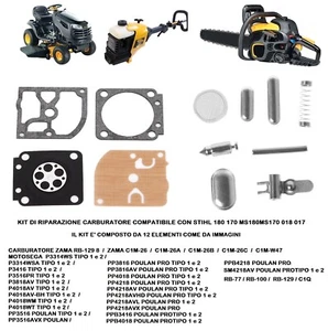 KIT MEMBRANA WALBRO GUARNIZIONI CARBURATORE ZAMA C1M RB129 MOTOSEGA POULAN STIHL - Foto 1 di 10