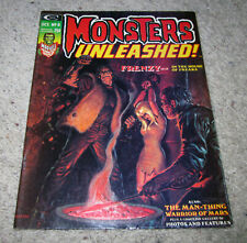 Monsters Unleashed 8 Frankenstein VF  HTF in HG B&W Marvel Bronze Horror 