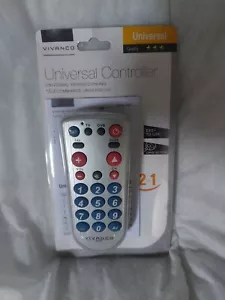 Vivanco Universal Remote Control 2 in 1 TV/Sat/Cable/DVB-T/DTT - Picture 1 of 2